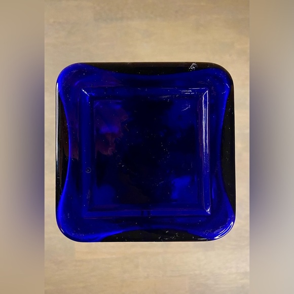 Pier 1 Italy Cobalt Blue Glass Spaghetti Jar Casadis Milano Bail Trigger Vintage - Picture 9 of 11